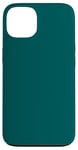 Coque pour iPhone 13 Couleur bleu sarcelle foncé simple