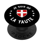 Humour Savoie Je suis de la Yaute Drapeau savoyard PopSockets PopGrip Adhésif