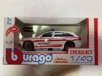 Bburago Bburago 1:43 Automodel Audi A6 Avant Lithuania Police Version, With Light And Sound, 18-31053