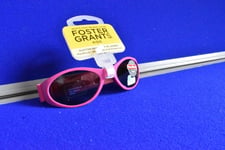 NEW Foster Grant Child Kids Sunglasses Pink  Dark Tint Maxblock UVA UVB Strap