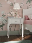 Laura Ashley Rosie Children's Bedside Table, Cotton White