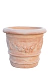 Biscottini Vase Grande Terre Cuite Extérieur Pot de Fleur Plantes Ronde Antigel