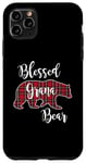 Coque pour iPhone 11 Pro Max Blessed Grana Bear Plaid écossais rouge Cadeau amusant pour grand-mère