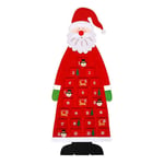 Yinuoday Christmas Countdown Calendar, Christmas Felt Advent Calendar Hanging Santa Countdown Calendar with Pockets Xmas Decorations for New Year Home Office Door Wall