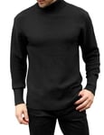 Migcaput Pull col roulé Homme Pull en Maille Hiver Chaud Pulls Manches Longues en Tricot Pull Over Homme Casual Slim fit