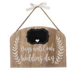 Wedding Countdown Plaque & Chalk - '.... Days Until our Wedding'