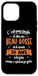 Coque pour iPhone 12 Pro Max 70 ans Cadeau Anniversaire Homme Beau Gosse Idée Cadeau