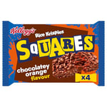 Kellogg's Rice Krispies Limited Edition Squares Chocolatey Orange Flavour Cereal Bars 4x36g 144g