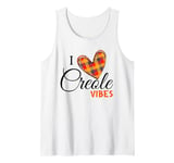 Love Creole Fans Creole Day St. Lucia, Dominica Haiti Plaid Tank Top