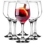 Glasmark Krosno Lot de 6 verres à vin rouge 0,25 l - Pour vin rouge - Verre à vin blanc - Passe au lave-vaisselle - Transparent - 6 x 250 ml