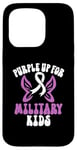 Coque pour iPhone 15 Pro Purple Up pour enfants militaires Purple Military Child Army