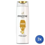 3x Pantene 3In1 Shampooing 225 Ml. Régénère et Protège