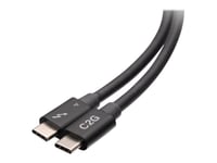 C2G 1.5ft Thunderbolt 4 USB C Cable - USB C to USB C - 40Gbps - M/M - Câble Thunderbolt - 24 pin USB-C (M) pour 24 pin USB-C (M) - USB 3.2 / DisplayPort 2.1 / Thunderbolt 4 - 30 V - 50 cm -...