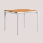 Table De Jardin En Bois Et Aluminium Archer Classic Blanc Gardenia 90 X 90 Cm