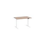 Sans Marque - Bureau réglable en hauteur électrique chêne clair Ergo Premium 120 x 80 cm - Arch - blanc - Maxiburo