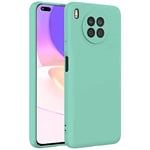 TBOC Coque Compatible avec Huawei Nova 8i - Honor 50 Lite [6.67"] - Étui Rigide [Turquoise] Silicone Liquide [Doux] Intérieure Microfibre [Protège la Caméra] Antidérapant Résistant Rayures