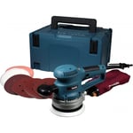 Makita BO6030 Random Orbit Sander 53 Accessories Makpac Case 240v uk plug