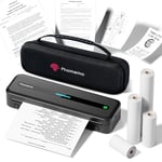 Phomemo M832 Imprimante Portable, Imprimante Thermique A4 Compatible avec Phone Via Bluetooth, Windows et macOS Via Un Câble USB, avec Mallette de Transport et 4 Rouleaux de Papier Thermique, Noir