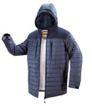 ATLAS FOR MEN - Doudoune Homme Hiver Chaud - Doudoune Matelassée Déperlante avec Capuche - Longueur Parka - Multipoches - Disponible en Grandes Tailles du M au 5XL