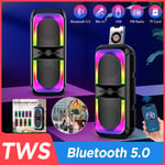 Led Portbale Loud Bluetooth Wireless Party Speaker Subwoofer Heavy Bass Speakers