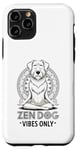 Coque pour iPhone 11 Pro Zen Méditant Mandala Mindfulness Chien