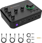 Interface Audio Usb Pour L'Enregistrement De Podcasts En Streaming, MéLangeur Audio Rechargeable Avec Interface Micro Xlr, Alimentation FantôMe 48 V, Bluetooth, Pour Pc, AMIX20B