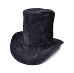 Black Velvet Top Hat Willy Wonka Mad Hatter Book Day Fancy Dress Adults