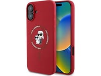 Karl Lagerfeld Klhmp16mscmkcrhr Iphone 16 Plus 6.7" Red/Red Hardcase Silicone Karl&Choupette Ring Magsafe