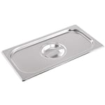 Vogue Stainless Steel Lid for 1/2 Gastronorm Tray, Silver, GN 1/2 Half Size Lid, Compatible with all Vogue 1/2 Sized Gastronorm Pans - Oven, Freezer & Dishwasher Safe, K931