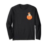 Disney Winnie the Pooh Eeyore in Pumpkin Halloween Manche Longue