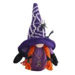 Halloween Spider Par Gnome Desktop Ornaments Plysch Söt Tomte Mjuk för docka Hem Skrivbord Hantverk Sovrum Inredning Vardagsrum Ro