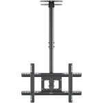 ONKRON Ceiling Mount for TV of 32-80 Inch, Long Ceiling TV Bracket up to 68,2 kg - Tilt and Swivel TV Bracket from Ceiling VESA 100x100 - VESA 600x400/Height Adjustable Ceiling TV Mount N2L-B Black