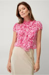 Saint Tropez - Blus LiljaSZ Crinkle SS Shirt - Rosa