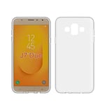 Coque Samsung Galaxy J7 Duo en Silicone Transparent Coque Arrière de Protection Ultra Mince Souple Absorption de Choc Résistant aux Rayures Bumper Flexible TPU Coque de Protection Transparent