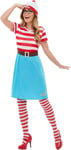 Smiffys 50281L Officially Licensed Wheres Wally Wenda Costume, Women, Red  White