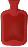 Red 2 Litre Quality Hot Water Bottle Natural Ribbed Rubber BS Standards