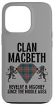 Coque pour iPhone 13 Pro MacBeth Clan Blason écossais avec nom écossais Fête de famille