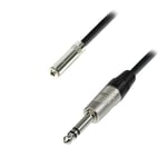 3m Adam Hall REAN Headphone Extension Cable 3.5mm Female Stereo Jack to 6.35mm M