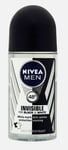 Nivea Men Roll-On Deodrant Invisible Black & White 50ml A BRAND NEW WITHOUT BOX