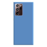 Coque silicone unie Mat Bleu compatible Samsung Galaxy Note 20 Ultra - Neuf