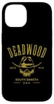 iPhone 14 Deadwood South Dakota USA Skull Distressed Design Case