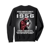 Never Underestimate A Man Who Was Born In 1956 ON BACK Sweatshirt