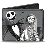 Buckle-Down Homme Nightmare Before Christmas Jack & Sally Pose Accessoire de voyage Portefeuille double pli, Multicolore, Default Size EU