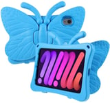 Trolsk 3D Butterfly Shockproof Cover (iPad mini 7/6) - Blå