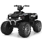 Kids Ride on ATV 12V Battery Powered Quad Bike Electric 4Wheel Vehicle Car Black