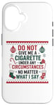 iPhone 16 Funny Christmas Holiday Quitting Bad Habits Design Case