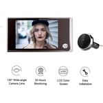 Sonnette de Porte Video ecran lcd de 3.5 pouces Vision a 120 ° pour Trou de porte 14-28mm Moniteur intelligent d'exterieur pour maison