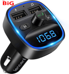 FM  Transmitter ,  Bluetooth  Wireless  Radio  Adapter  Car  Kit  with  2  USB