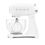 Smeg Stand Mixer With Glass Bowl White