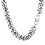 PROSTEEL Chaîne Grosse Maille Homme 14mm Collier Cubain Acier Inoxydable 51cm Hip Hop Style